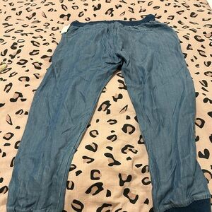 Gap Women's Blue Denim Joggers, size Small.